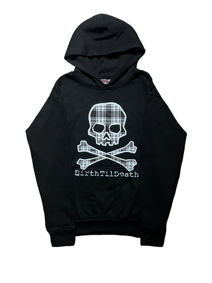 Plaid Skull Hoodie (Black)