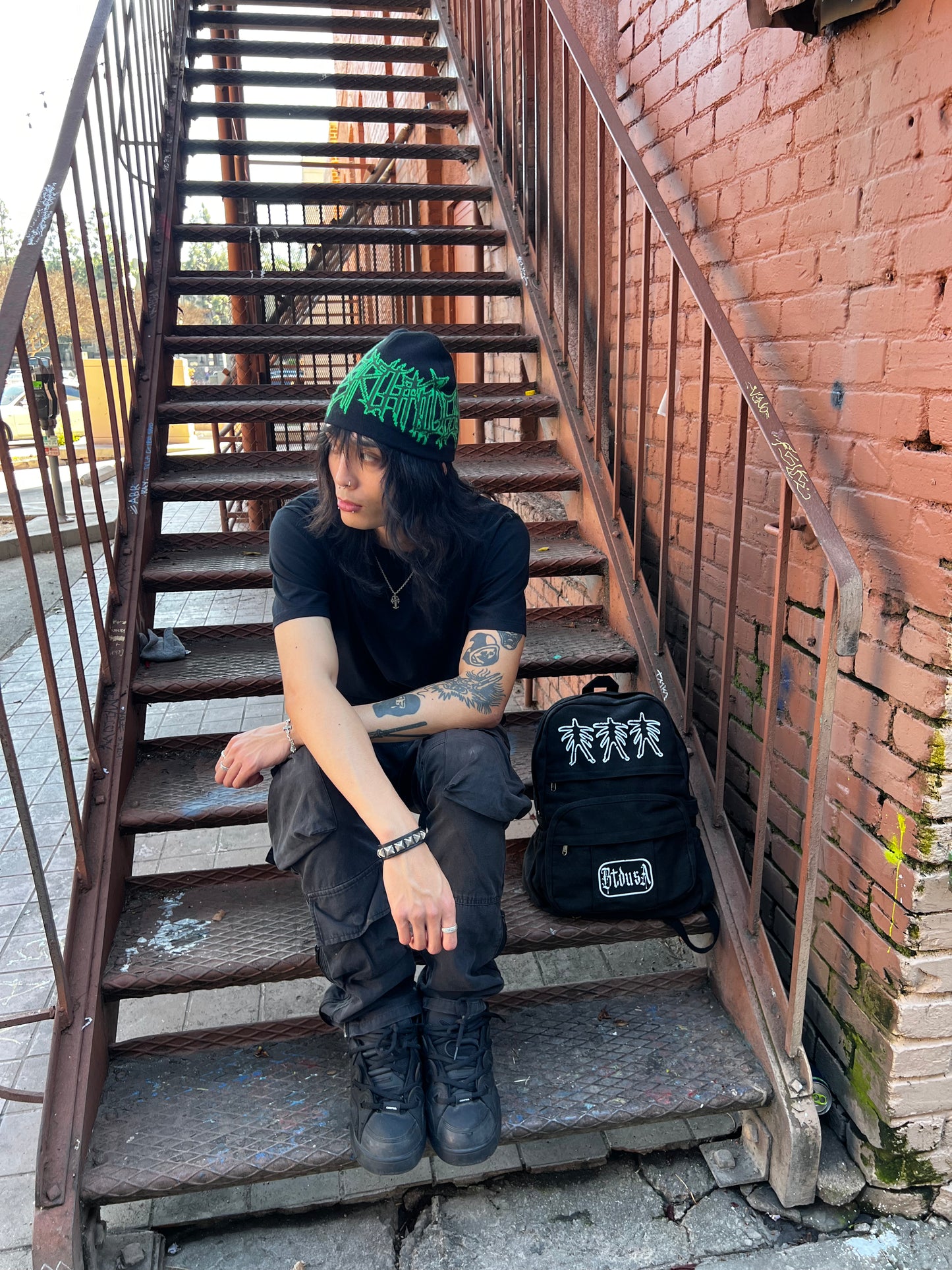 Knit Logo Beanie (Black)